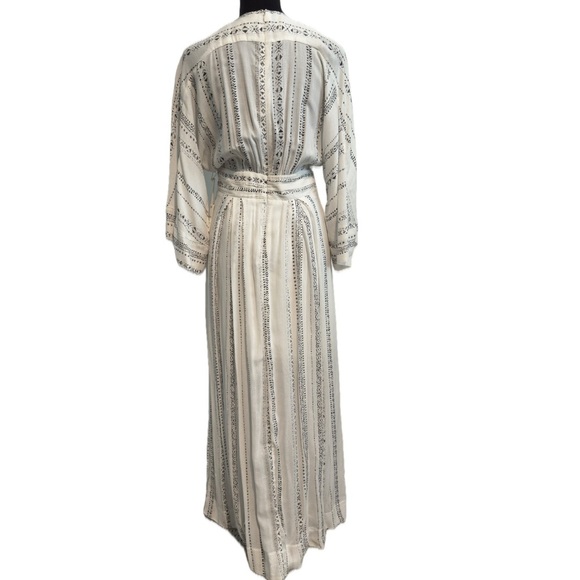 F21 Contemporary NWT Boho Maxi Dress S White Gray - Picture 5 of 14